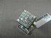 ESTATE WIDE 1.30CT ROUND DIAMOND 14KT WHITE GOLD 3D SQUARE PAVE HAMMER RING