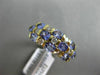 ESTATE 2.22CT DIAMOND & AAA TANZANITE 14KT YELLOW GOLD 3D THREE ROW ETOILE RING