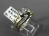 ESTATE 1.0CT DIAMOND 14KT WHITE & YELLOW GOLD 3D TENSION ENGAGEMENT RING #20076