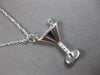 ESTATE .05CT DIAMOND 14KT WHITE GOLD 3D CLASSIC MARTINI FUN FLOATING PENDANT