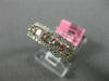 ESTATE 1.02CT WHITE & PINK DIAMOND 18KT WHITE & ROSE GOLD HALO ANNIVERSARY RING