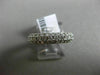 ESTATE 1.10CT DIAMOND 14KT WHITE GOLD 3D THREE ROW PAVE WEDDING ANNIVERSARY RING
