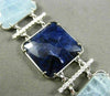 ESTATE WIDE & LONG 1.45CT DIAMOND & MULTI GEM 14KT WHITE GOLD 3D SQUARE BRACELET