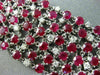 ESTATE EXTRA WIDE 38.47CT DIAMOND RUBY 18KT WHITE GOLD 3D ETOILE TENNIS BRACELET