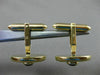 ESTATE .40CT SAPPHIRE 14K YELLOW GOLD MOTHER OF PEARL CLASSIC CUFF LINKS #25111