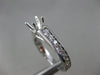 ESTATE .62CT DIAMOND 14KT WHITE GOLD 4 PRONG CHANNEL SEMI MOUNT ENGAGEMENT RING