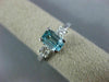 1.72CT DIAMOND & AAA AQUAMARINE 14K WHITE GOLD 3D 3 STONE ENGAGEMENT RING #26564