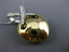 ESTATE LARGE .45CT DIAMOND 14KT WHITE & YELLOW GOLD 3D PUFF HEART PENDANT #21443
