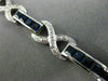 ESTATE 5.29CT DIAMOND & AAA SAPPHIRE 14KT WHITE GOLD 3D X LOVE TENNIS BRACELET