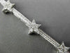 ESTATE WIDE 1.25CT DIAMOND 14KT WHITE GOLD STAR FILIGREE BRACELET BEAUTIFUL!!