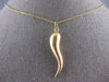 ESTATE CLASSIC 14KT YELLOW GOLD 3D ITALIAN HORN FLOATING PENDANT #27384