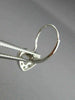 ESTATE .10CT DIAMOND 14KT WHITE GOLD 3D OPEN HEART LEVERNACK HANGING EARRINGS