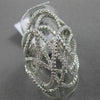 ESTATE MASSIVE 2.02CT DIAMOND 18KT WHITE GOLD MULTI WAVE 3D FUN COCKTAIL RING