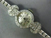 ANTIQUE CROTON .72CT OLD MINE DIAMOND 14KT WHITE GOLD 3D ART DECO WATCH #2208