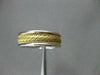 ESTATE WIDE 14KT W & Y GOLD FILIGREE ROPE DESIGN MENS WEDDING RING #ELVINA12