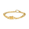 .50CT DIAMOND 14KT YELLOW GOLD 3D OVAL LINK OPEN CUBAN BY THE YARD LOVE BRACELET