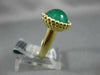 ESTATE 4.36CT DIAMOND & CABOCHON EMERALD 14K YELLOW GOLD 3D CLUSTER TENSION RING
