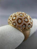 EXTRA LARGE .27CT WHITE & PINK DIAMOND 18K WHITE & ROSE GOLD CLUSTER FLOWER RING