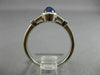 ESTATE .82CT DIAMOND & AAA CABOCHON TANZANITE 18KT WHITE GOLD 3D ENGAGEMENT RING
