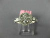 ESTATE .86CT DIAMOND 18KT WHITE GOLD 3D ROUND & PRINCESS FLOWER HALO LOVE RING