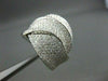 ESTATE WIDE 2.31CT DIAMOND 14KT WHITE GOLD LARGE WAVE FUN RING ONE OF A KIND!!