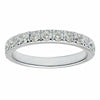 ESTATE .76CT DIAMOND 18K WHITE GOLD ROUND SEMI ETERNITY WEDDING ANNIVERSARY RING