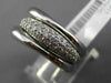 ESTATE .57CT ROUND DIAMOND 14KT WHITE GOLD 3D MULTI ROW SEMI ETERNITY FUN RING
