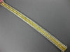 ESTATE WIDE 8.3CT WHITE & FANCY YELLOW DIAMOND 18K TWO TONE GOLD TENNIS BRACELET