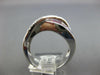 3.02CT DIAMOND & AAA RAINBOW SAPPHIRE 14KT WHITE GOLD CRISS CROSS INFINITY RING