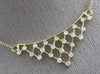 ESTATE .53CT DIAMOND 14K YELLOW GOLD 3D CLASSIC TRIANGULAR CROW V SHAPE NECKLACE
