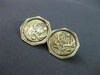 ANTIQUE LARGE 14K YELLOW GOLD OCTAGON HANDCRAFTED DOUBLE SIDED CUFF LINKS #21213