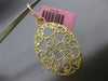ESTATE EXTRA LARGE .52CT DIAMOND 14KT YELLOW GOLD 3D OVAL OPEN FILIGREE PENDANT