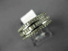 ESTATE WIDE 1.43CT DIAMOND 18KT WHITE GOLD 3D ROUND & BAGUETTE ANNIVERSARY RING