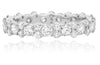 ESTATE 1.84CT DIAMOND 14KT WHITE GOLD 2 ROW ETERNITY WEDDING ANNIVERSARY RING