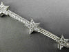 ESTATE WIDE 1.25CT DIAMOND 14KT WHITE GOLD STAR FILIGREE BRACELET BEAUTIFUL!!