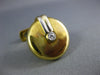 ESTATE .08CT DIAMOND 18KT WHITE & YELLOW GOLD 3D CLASSIC ROUND CUFFLINKS #167