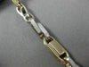 ESTATE LARGE & LONG 14KT 2TONE GOLD SOLID FANCY LINK ITALIAN MEN BRACELET #22867