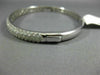 WIDE 4.99CT DIAMOND 18KT WHITE GOLD 3D MULTI ROW SEMI ETERNITY BANGLE BRACELET