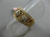 ESTATE WIDE .75CT DIAMOND 18KT ROSE GOLD 3D 3 FLOWER MILGRAIN ANNIVERSARY RING