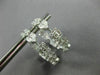 ESTATE WIDE 3.50CT DIAMOND 18K WHITE GOLD MULTI SHAPE SQUARE HEART HOOP EARRINGS