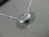 ESTATE .23CT DIAMOND 14KT WHITE GOLD 3D CLASSIC SOLITAIRE HEART PENDANT #5189