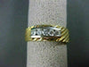ESTATE LARGE & WIDE .50CT DIAMOND 14KT Y&W GOLD ANNIVERSARY / WEDDING RING #999