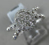 ESTATE .64CT DIAMOND 14KT WHITE GOLD CLUSTER OVAL CRISS CROSS X FRIENDSHIP RING