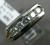 ESTATE .85CT DIAMOND 14KT WHITE & YELLOW GOLD FIVE STONE ANNIVERSARY RING #1305