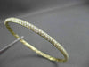 ESTATE 1.71CT DIAMOND 14KT YELLOW GOLD 3mm CLASSIC THREE ROW PAVE BANGLE F/G VS