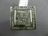 ESTATE MASSIVE 2.36CT DIAMOND 14KT WHITE GOLD 3D SQUARE INVISIBLE MENS RING