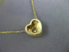 ESTATE .15CT DIAMOND 14KT YELLOW GOLD 3D CLASSIC SOLITAIRE HEART PENDANT #14337