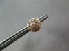 ESTATE .83CT DIAMOND 18K ROSE GOLD 3D CLASSIC CIRCULAR DOME SHAPE STUD EARRINGS