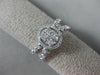 ESTATE .64CT DIAMOND 14KT WHITE GOLD CLUSTER OVAL CRISS CROSS X FRIENDSHIP RING