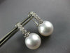 .73CT DIAMOND & SOUTH SEA PEARL 18KT WHITE GOLD CLASSIC CLIP ON HANGING EARRINGS